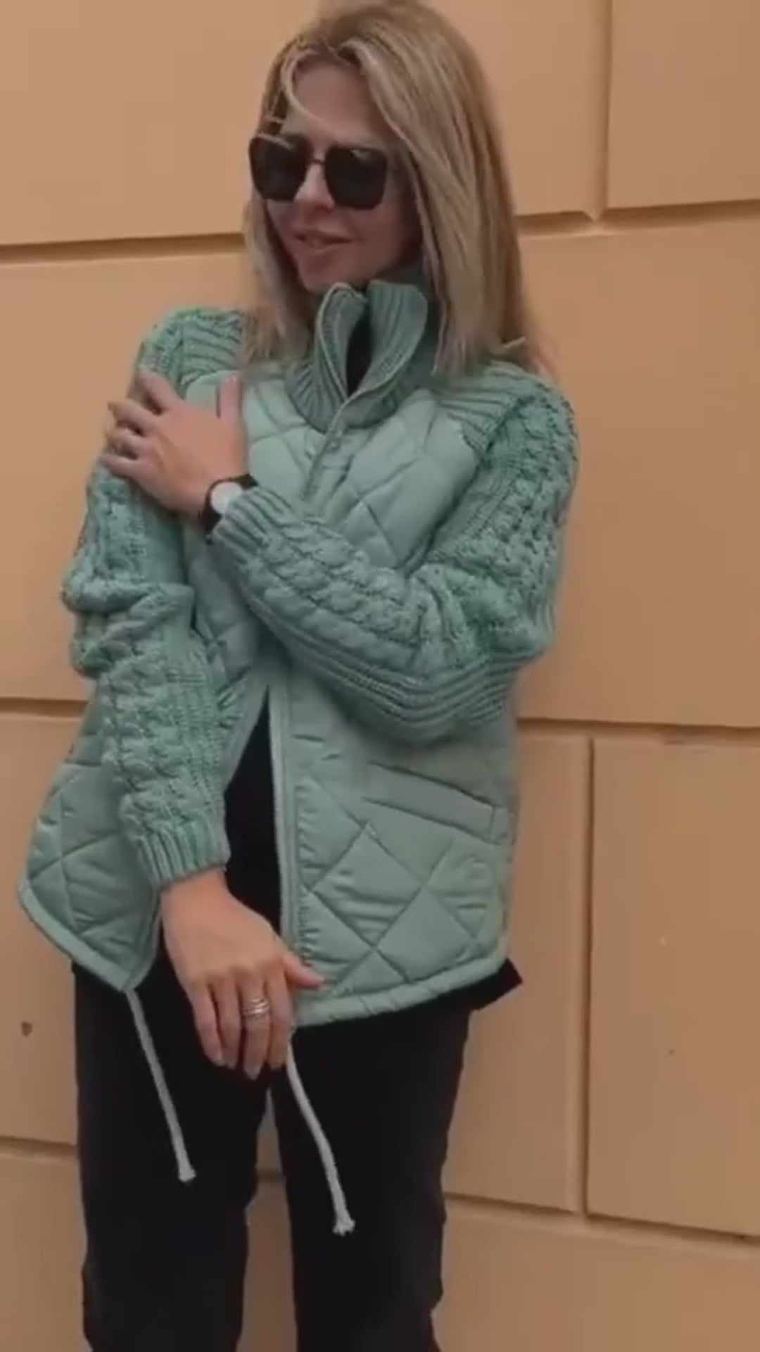 Suzy - Warm Winter Jacket With Standing Collar