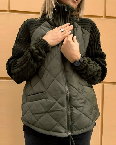 Suzy - Warm Winter Jacket With Standing Collar